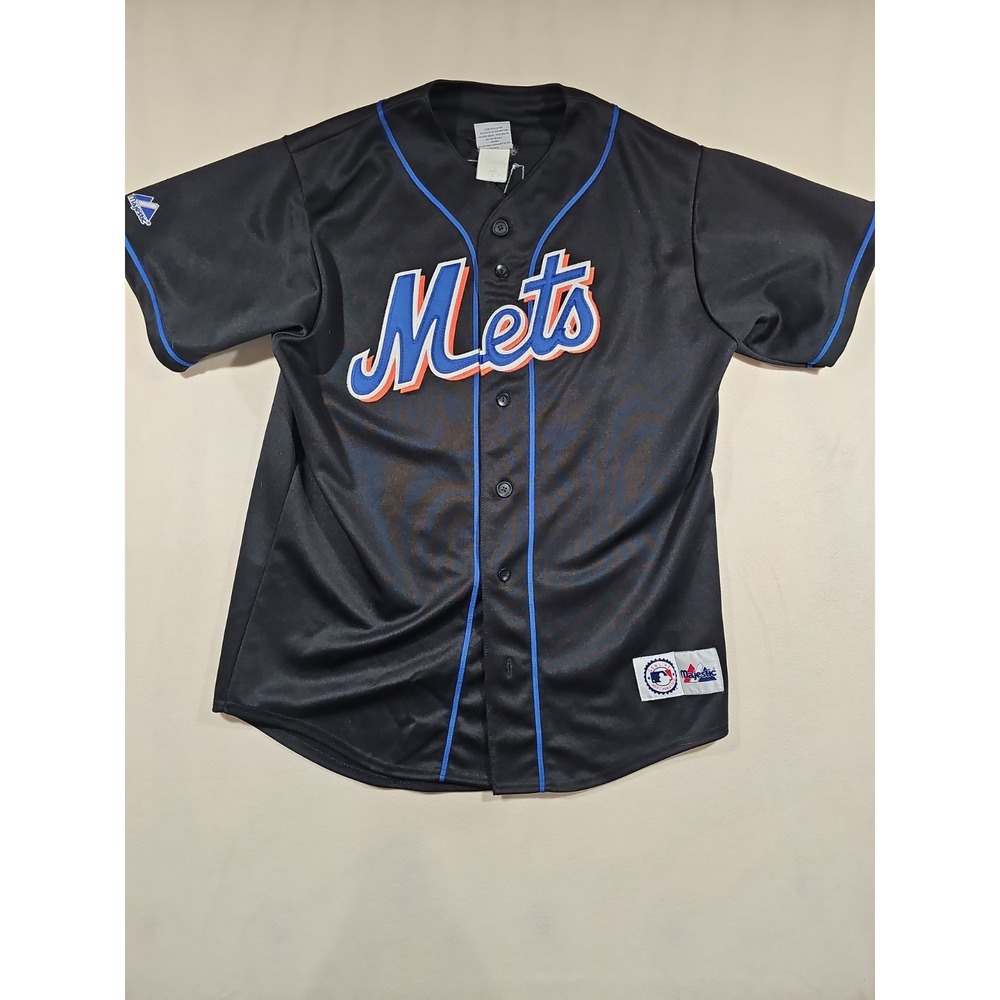 New York Mets Majestic Black Baseball Jersey SEE DESCRIPTION